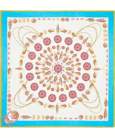 Echo Jewels of the Sea I Square Silk Scarf