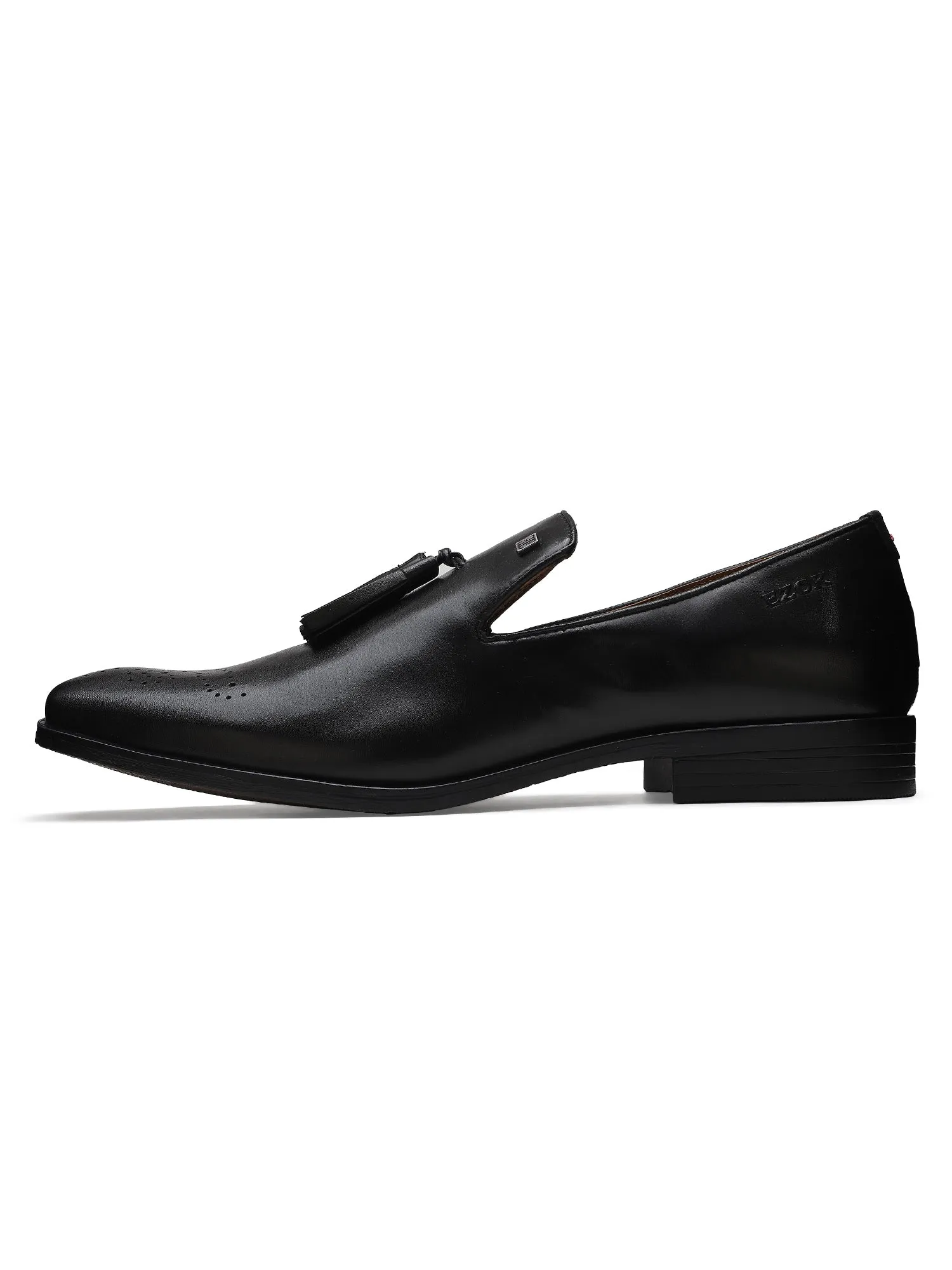 Ezok Men Nova Black Leather Loafers Shoes 2052