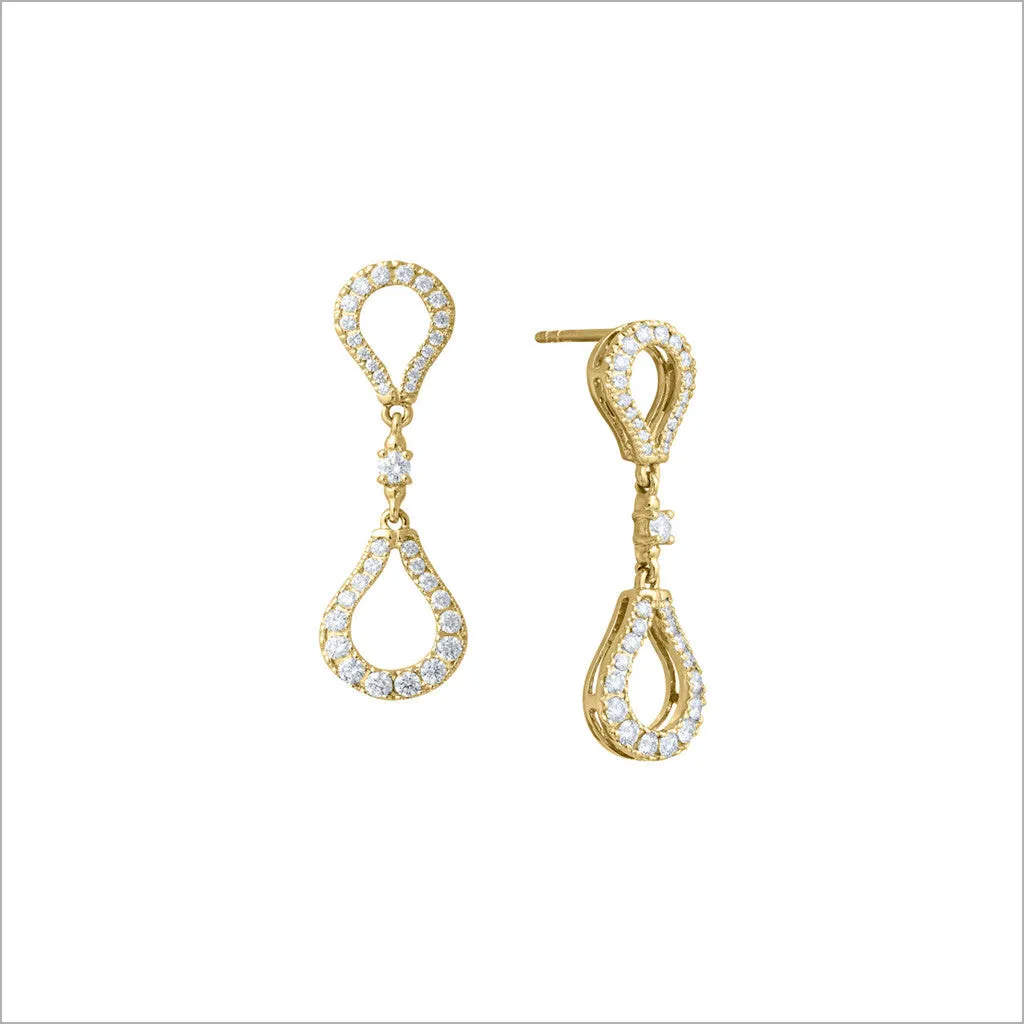 Fiamma 18K Gold & Diamond Earrings 412