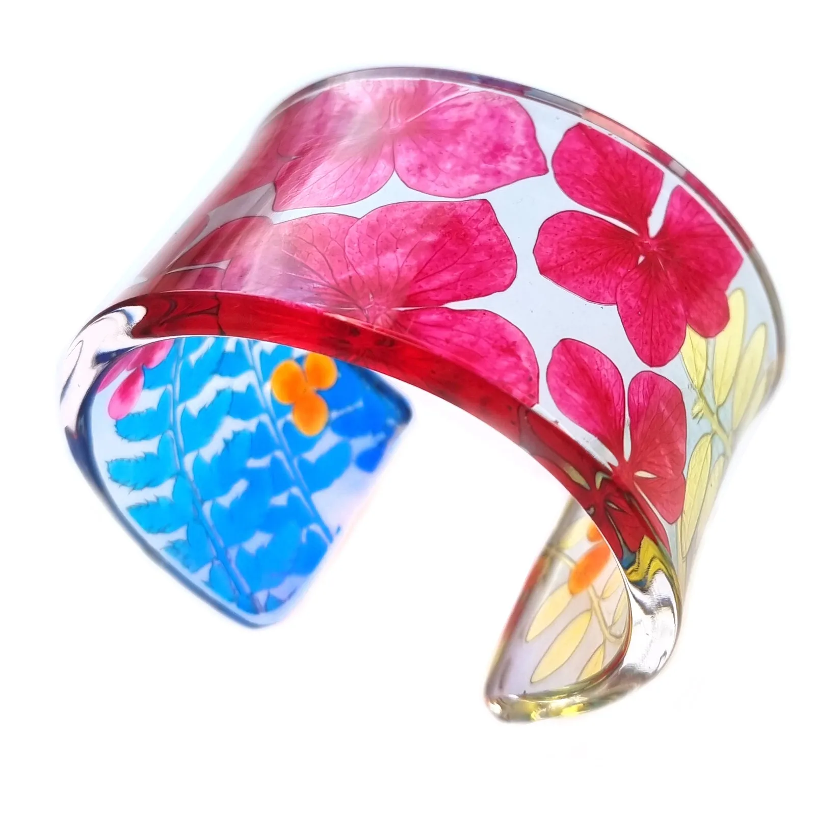 'Ghibli' Floral Cuff bracelet | Recycled Perspex