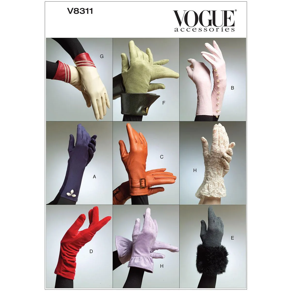 Gloves Vogue Sewing Pattern No 8311. All Sizes