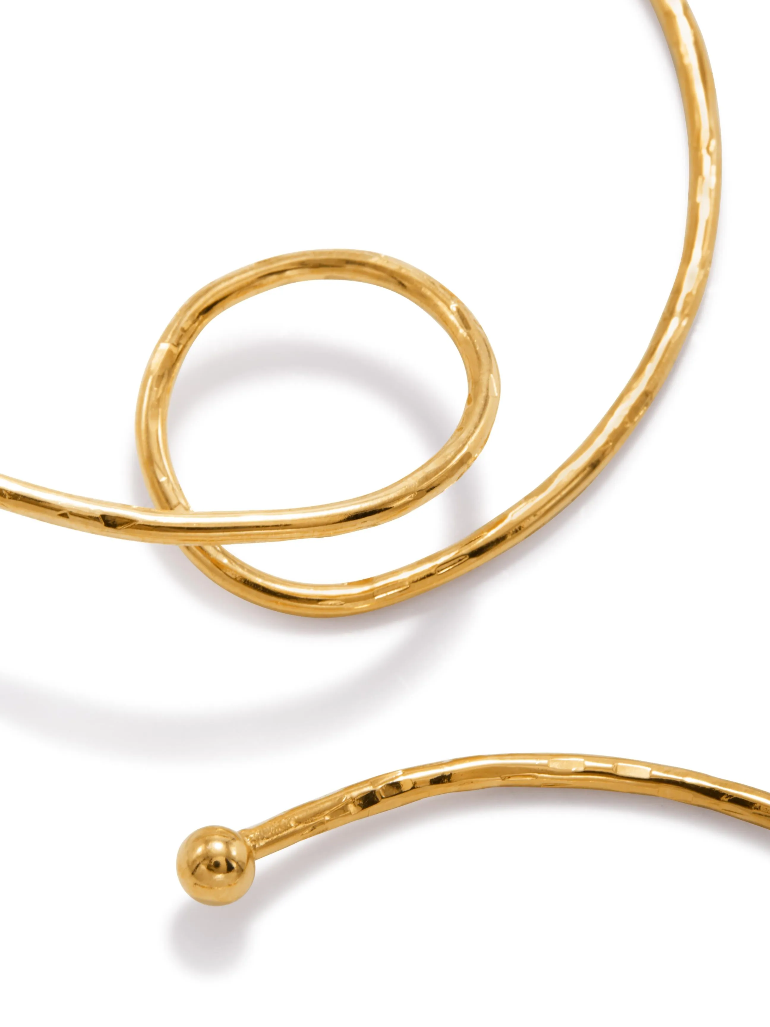 Gold Loop-De-Loop Hoop Earrings