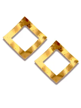 Gold Toscana Diamond Post Earrings