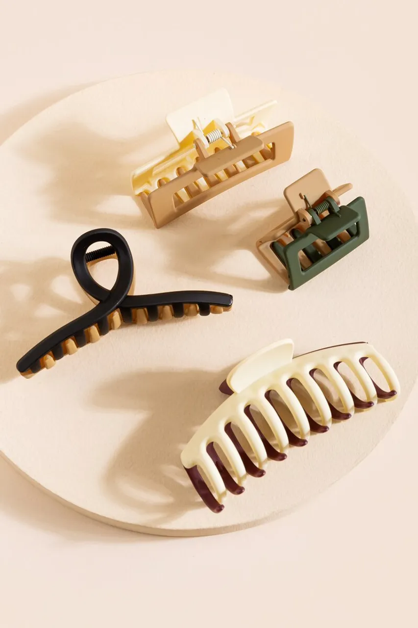 Hailey Multi Shape Hair Clip Set