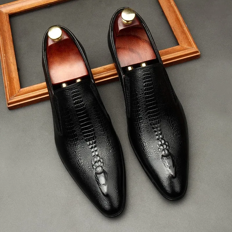 Handmade Mens Wedding Oxford Genuine Leather Dress Shoes