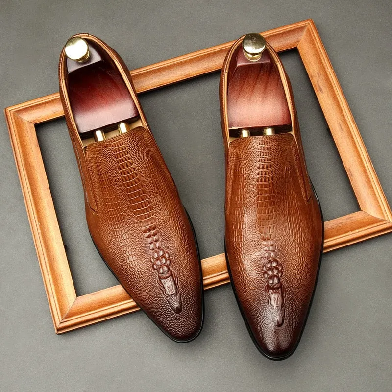 Handmade Mens Wedding Oxford Genuine Leather Dress Shoes