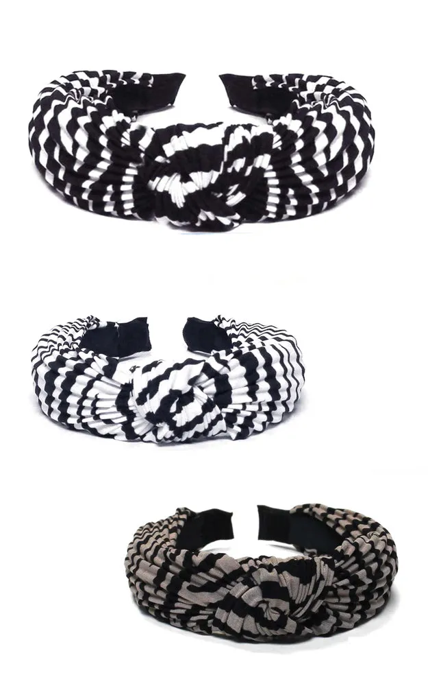 HB1C59 Leopard Printed Twist Headband 12pcs Pack