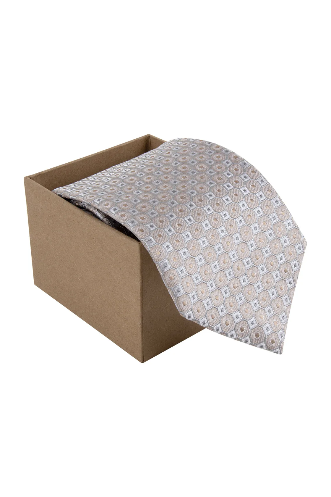 Hemley Silk 7.5cm Tie Beige