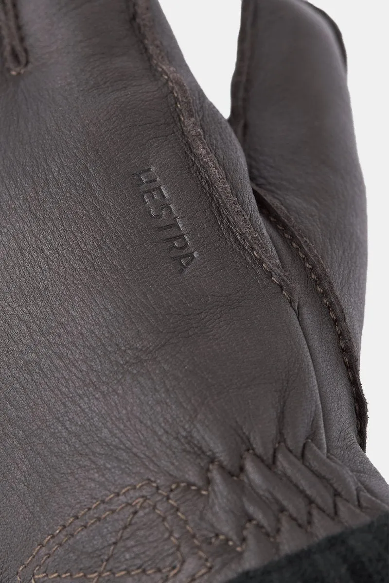 Hestra Deerskin Primaloft Rib Gloves (Dark Brown)