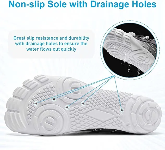 HIITAVE Water Shoes Non Slip Aqua Shoes Barefoot Quick Dry Lightweight with Beach River Swim Pool for Men Women Gradient Color