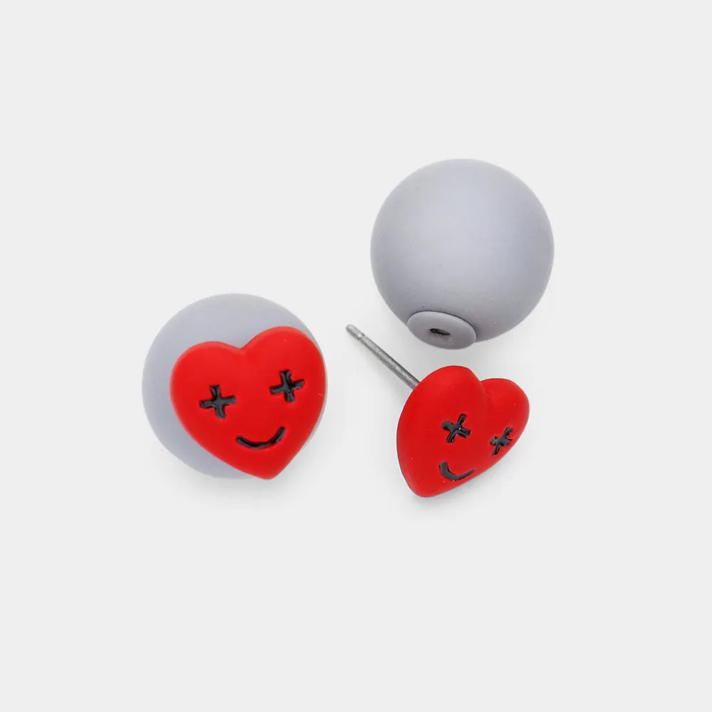 iLLASPARKZ Heart Stud Double Sided Earrings