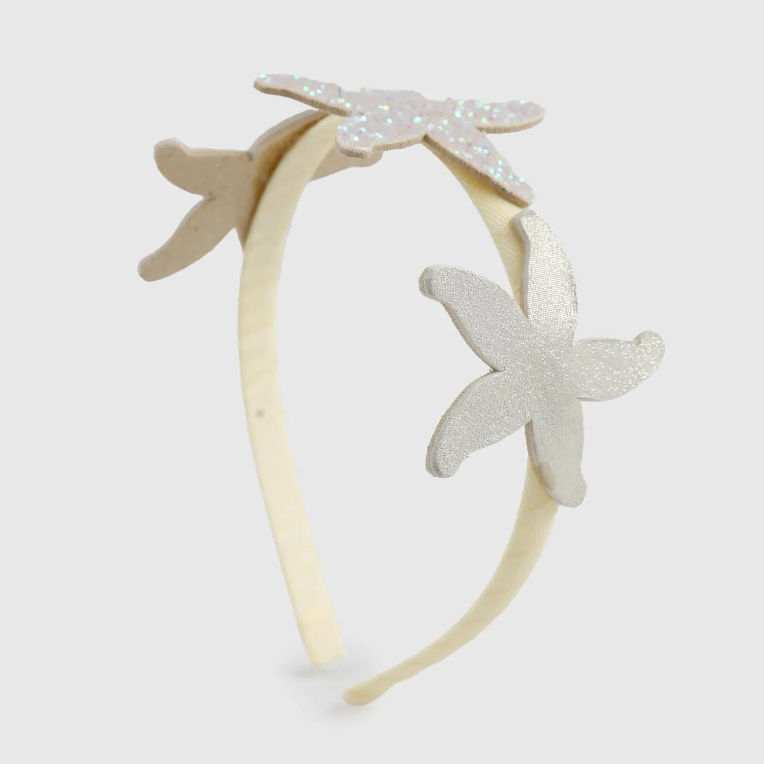 Illytrilly Ivory Headband For Girls With Three Starfish