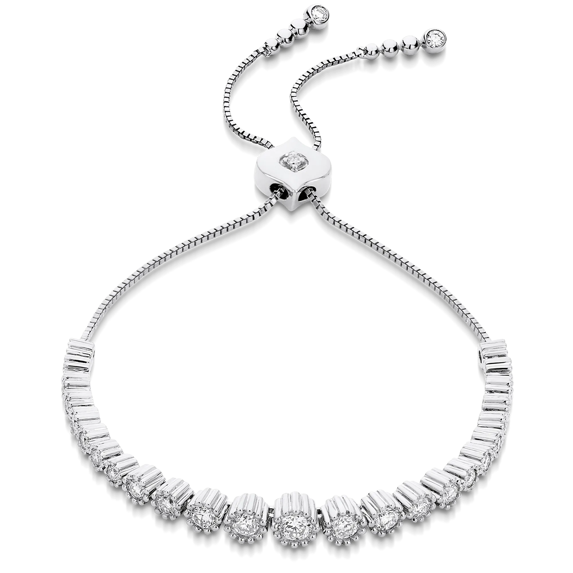 Isadora Floret Diamond Bolo Bracelet