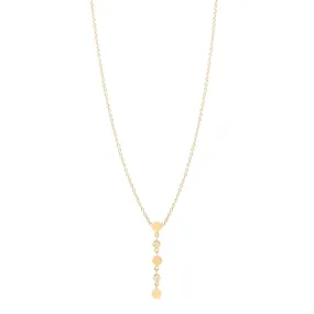 Itty Bitty Disc Floating Diamond Drop Necklace