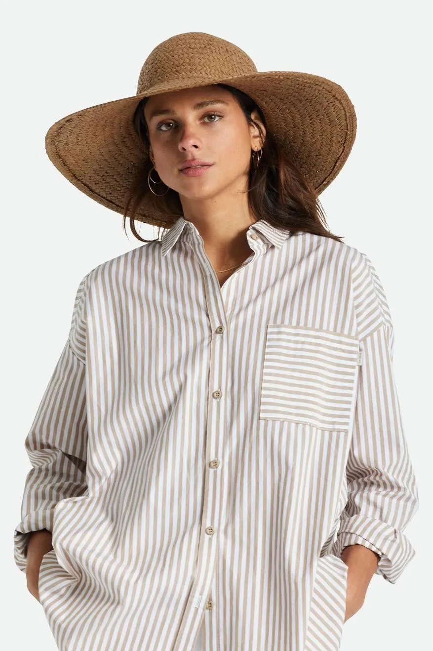 Janae Straw Sun Hat - Brown