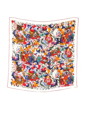 Karl Lagerfeld Renaissance Themed Silk Scarf