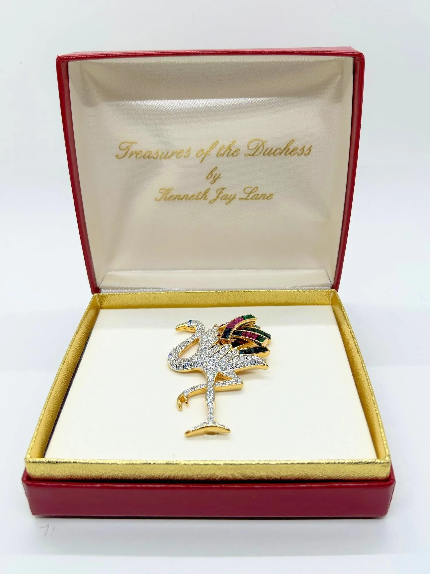 Kenneth J Lane Treasures of the Duchess Flamingo Brooch: Very Hard to Find