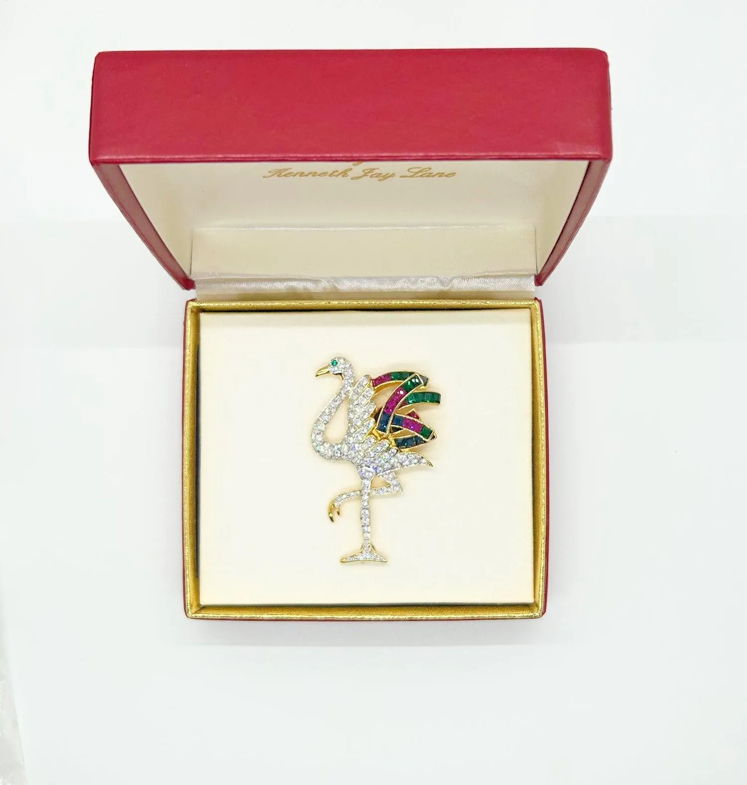 Kenneth J Lane Treasures of the Duchess Flamingo Brooch: Very Hard to Find