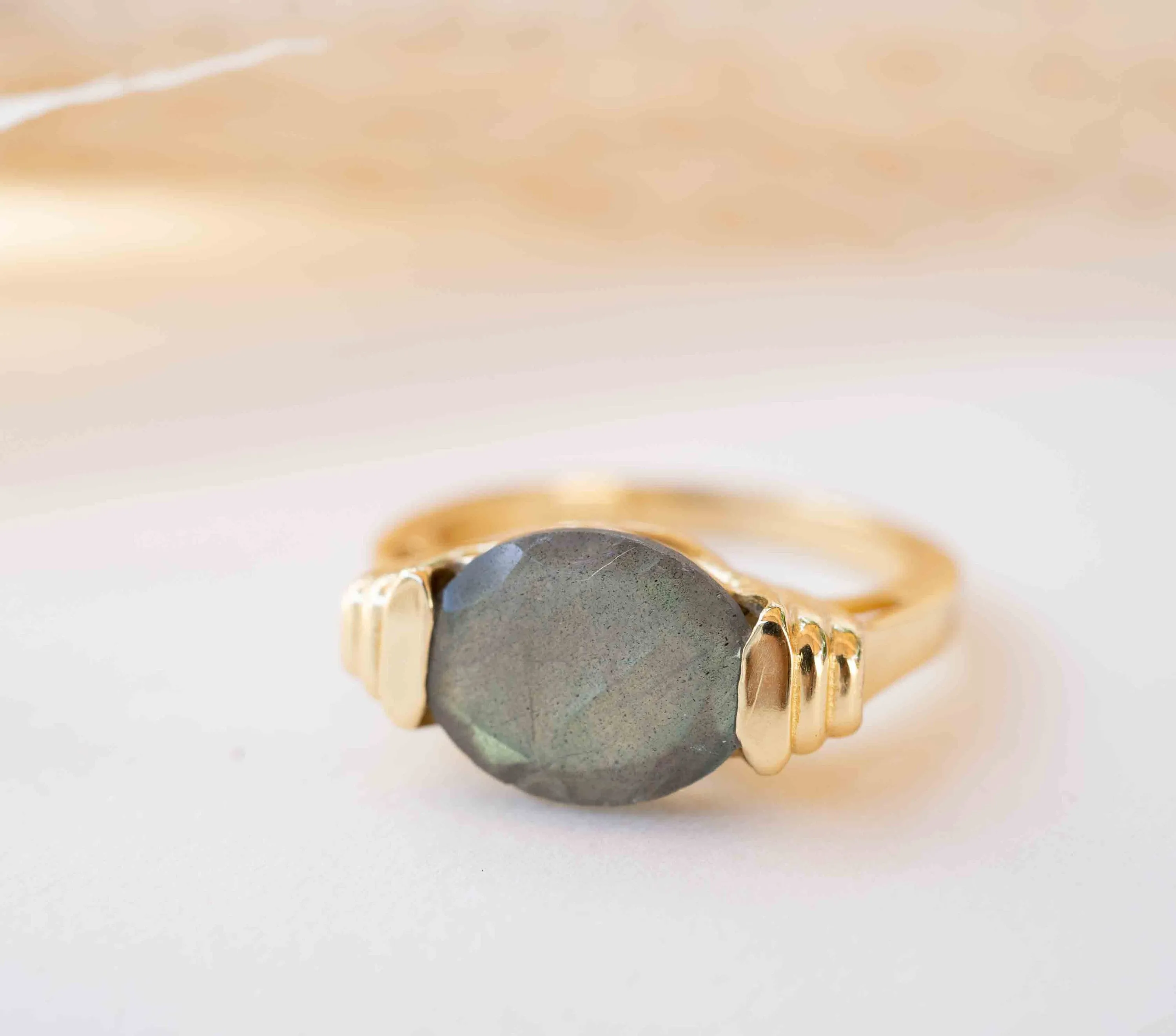 Labradorite Ring * Gold Plated Ring * BJR275