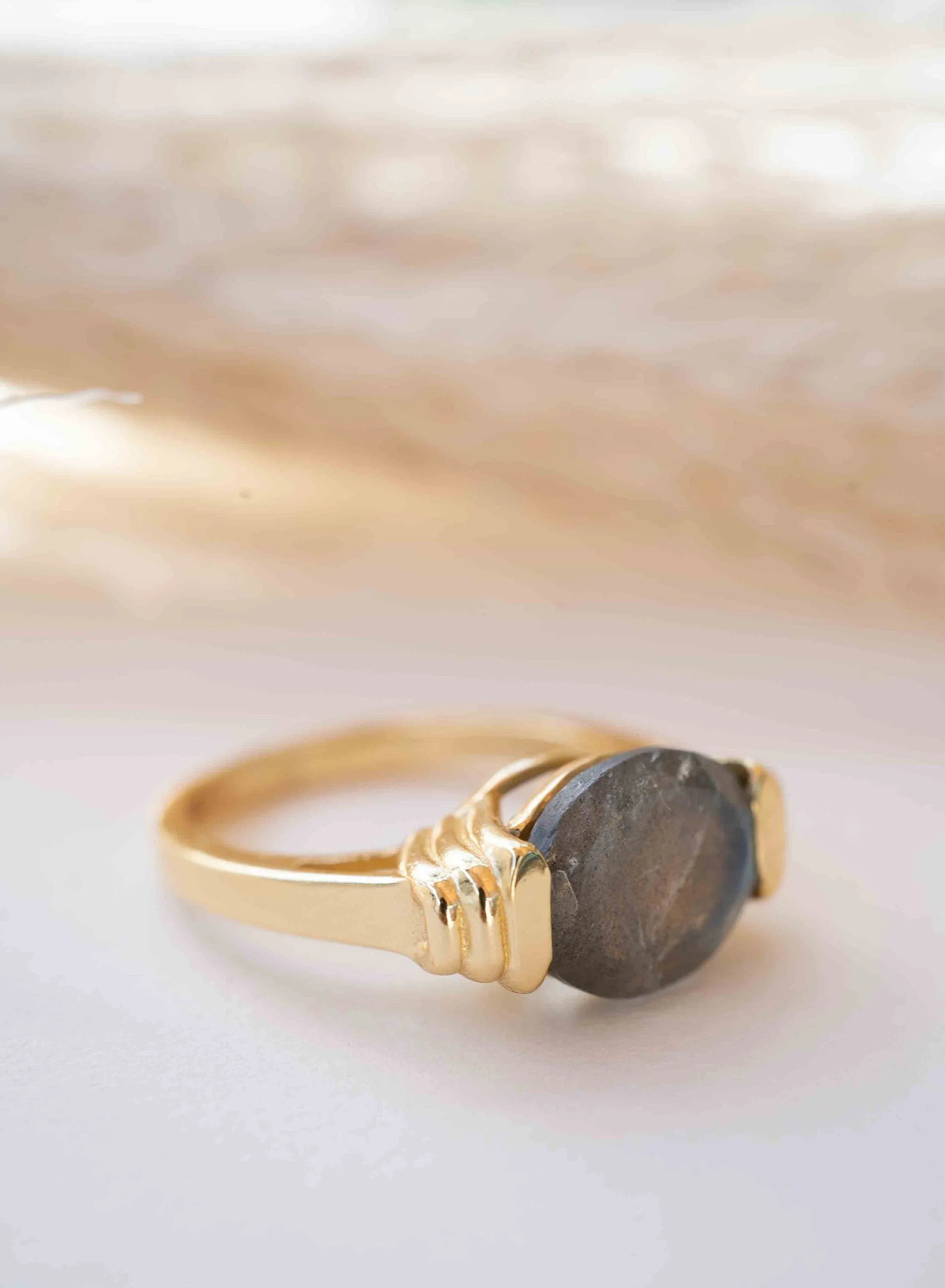 Labradorite Ring * Gold Plated Ring * BJR275