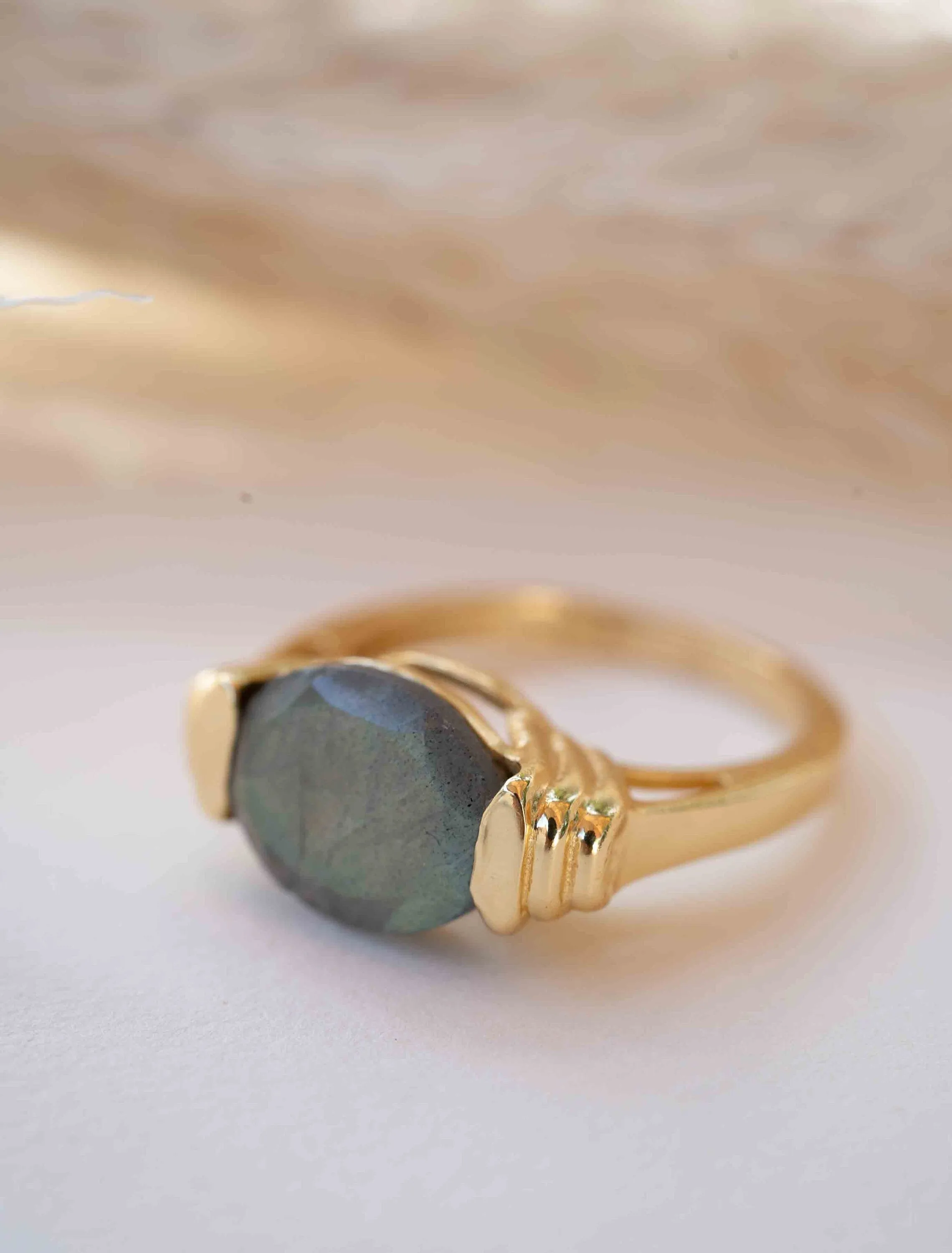 Labradorite Ring * Gold Plated Ring * BJR275