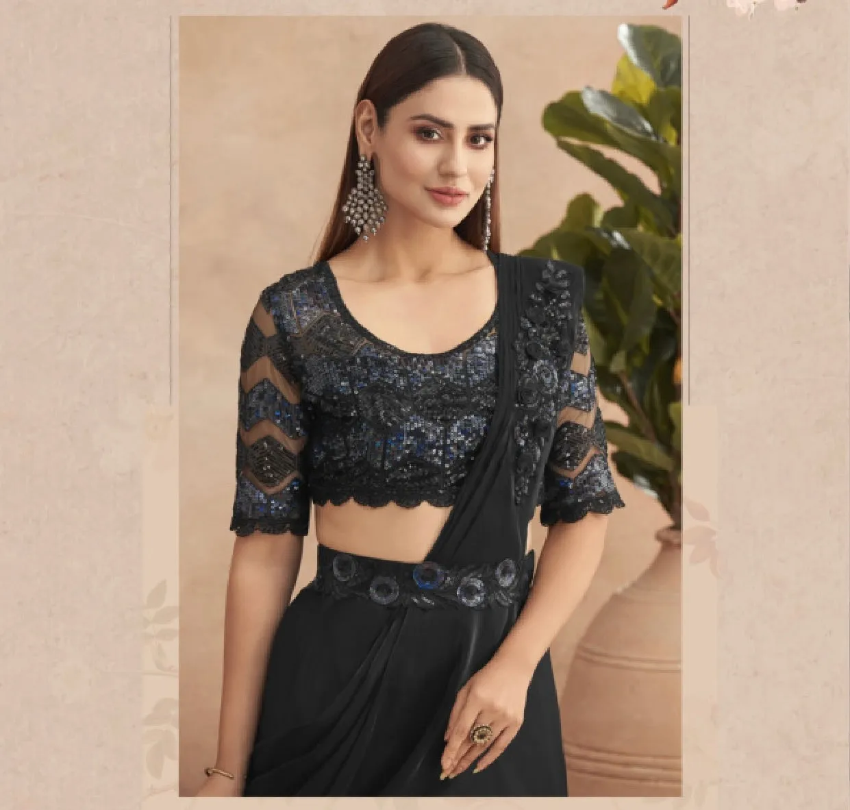 Lehenga Style Saree with Belt