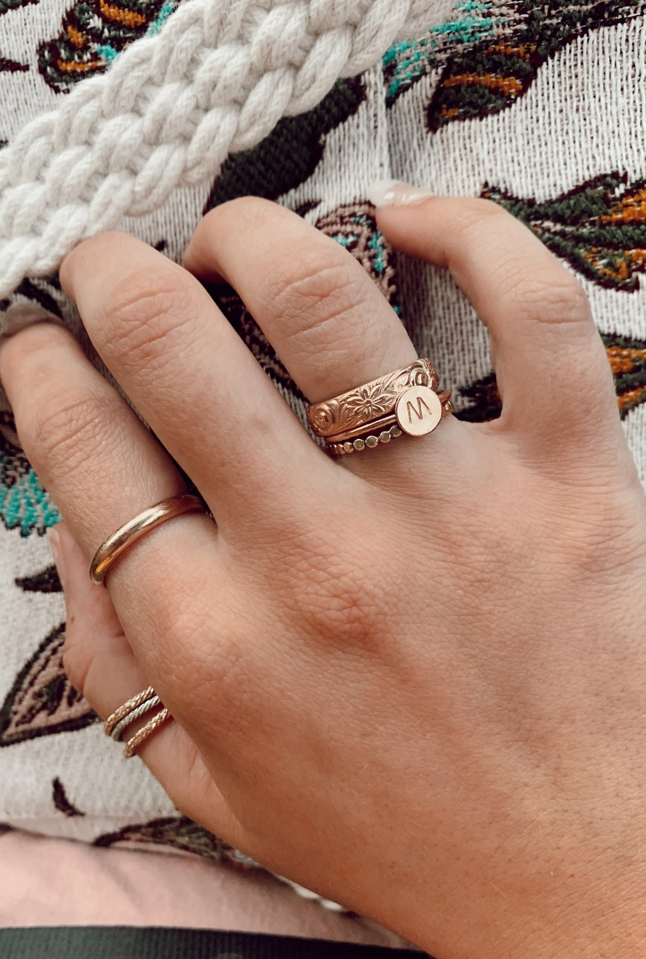 Letter Stamped Ring