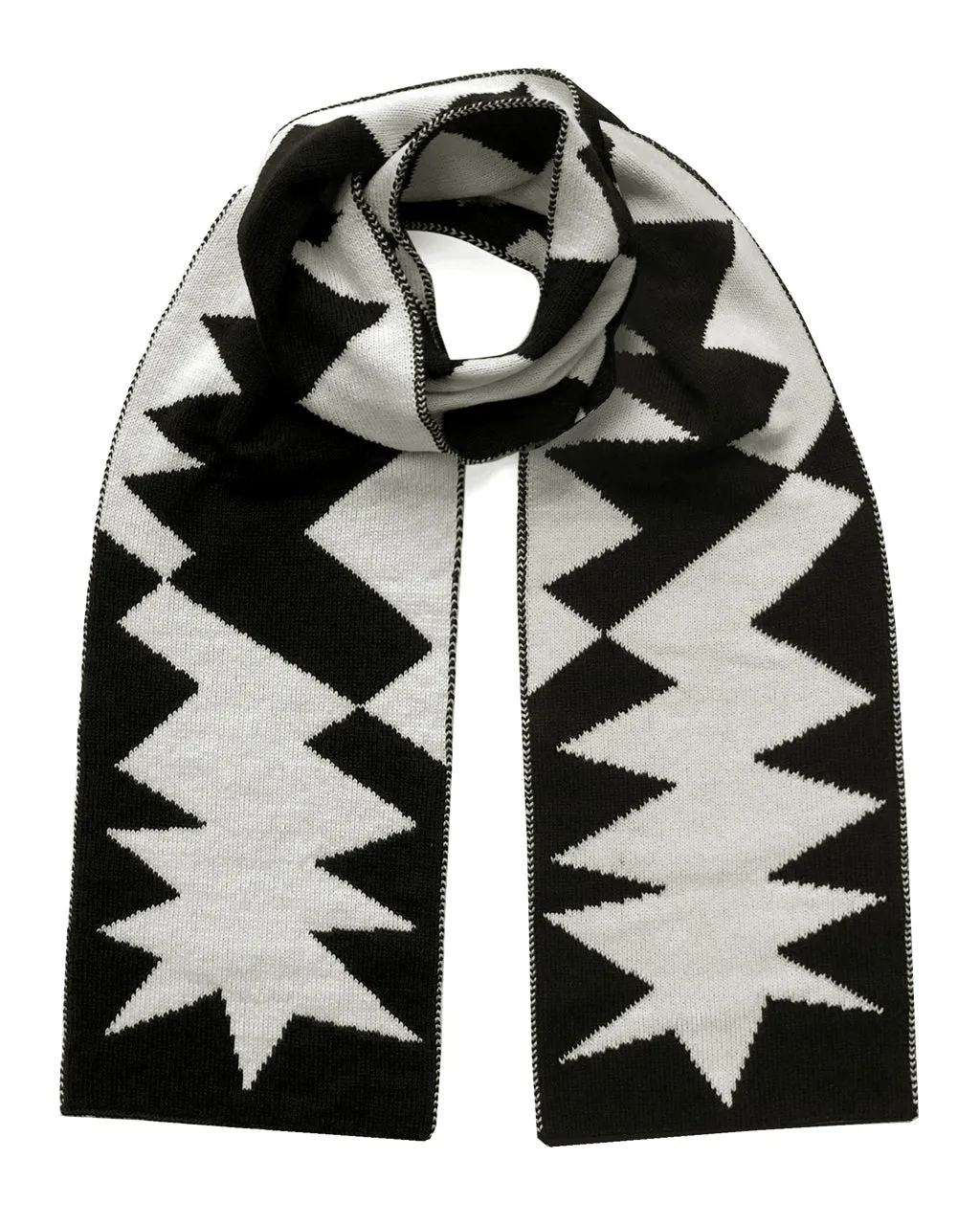 Lightning Wool & Cashmere Scarf Black