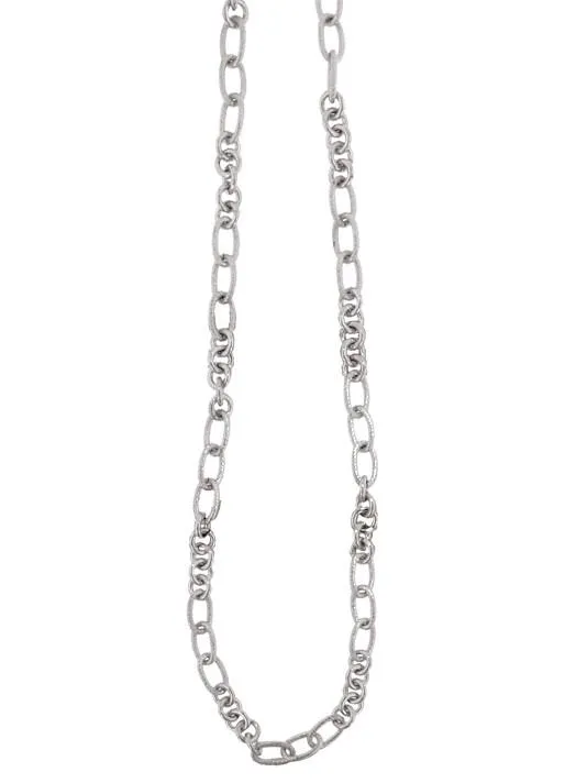 Link Chain Necklace in Rhodium by John Medeiros