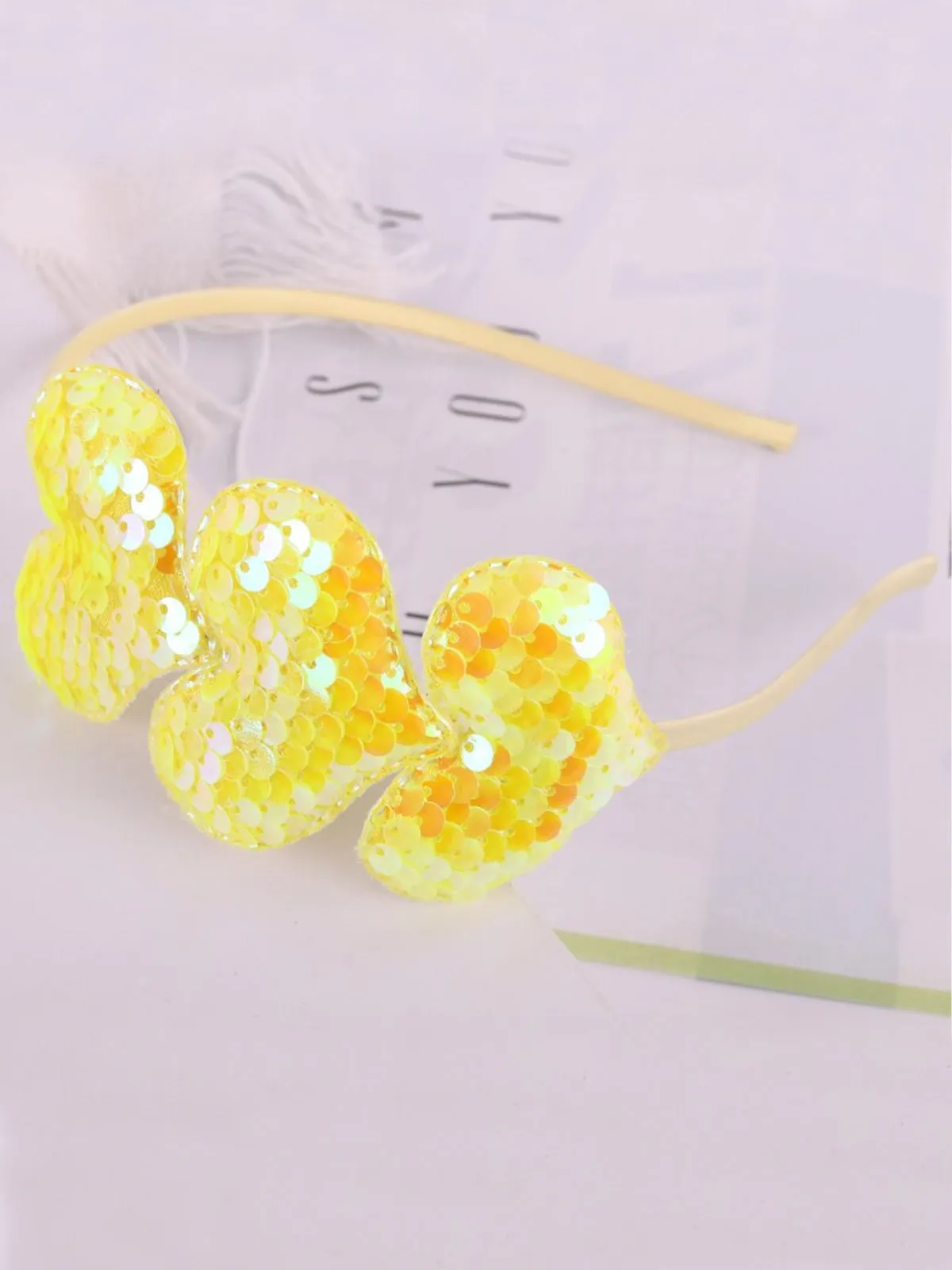 Love In Every Sparkle Sequin Hearts Headband