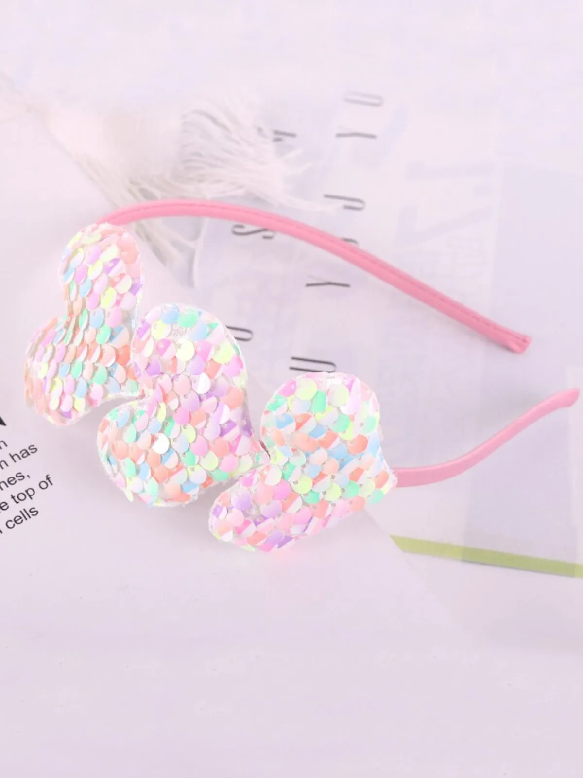 Love In Every Sparkle Sequin Hearts Headband