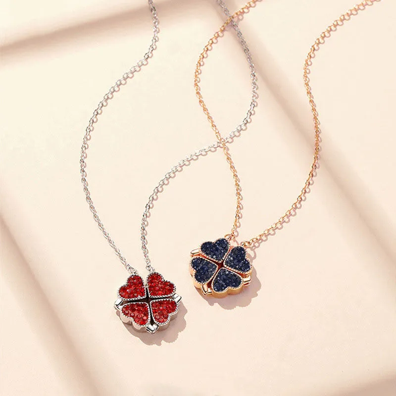 Lucky Heart Two-sided Foldable Necklace