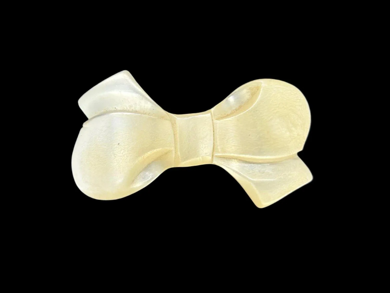 Luminous Vintage Mother of Pearl Bow Brooch