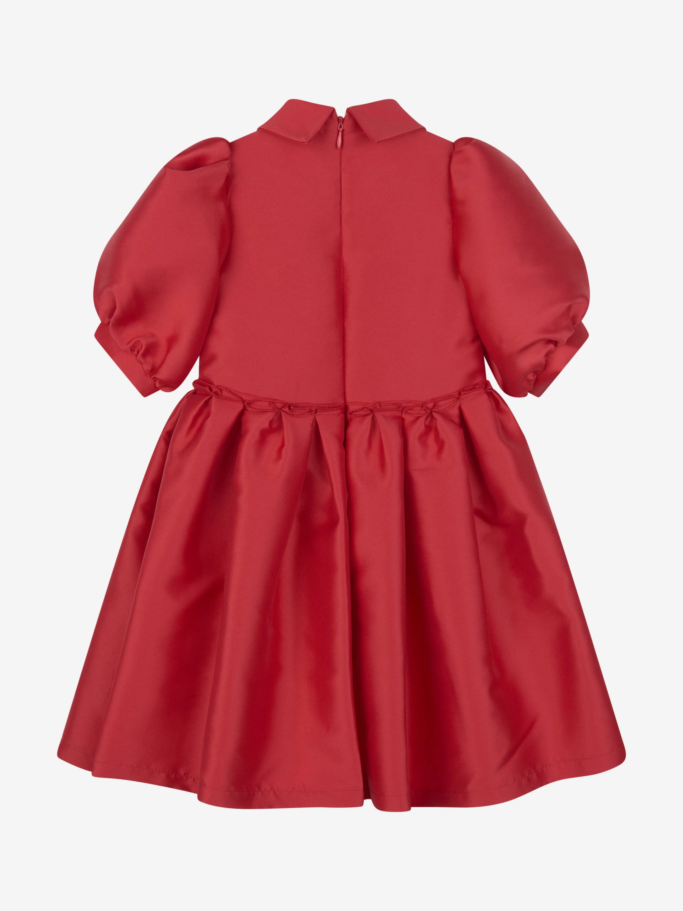 Mama Luma Girls Elegant Brooch Dress in Red