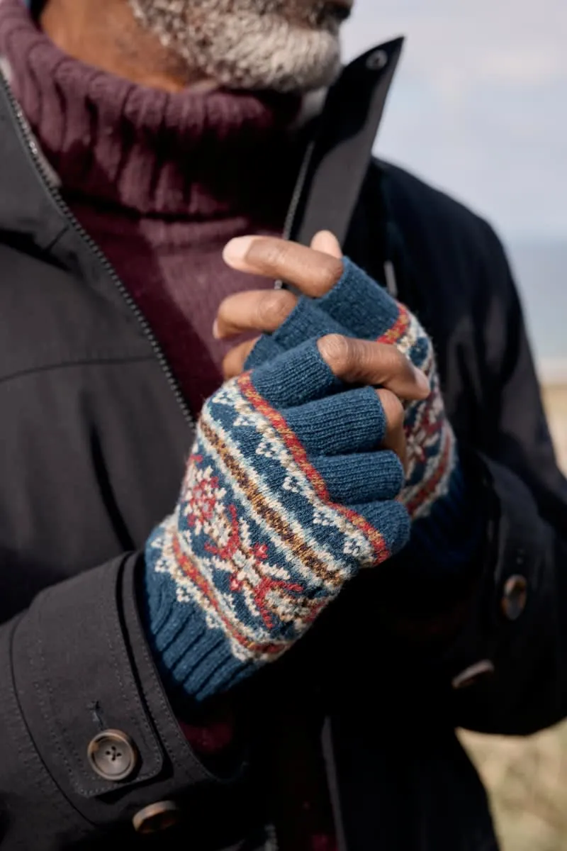 Men's Gunvor Fair Isle Fingerless Gloves