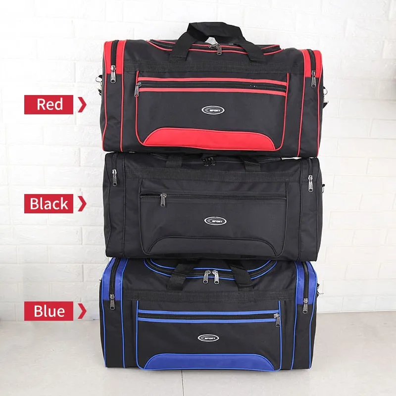 Men's Casual Waterproof Folding Luggage Travel Large Capacity Duffle Bags