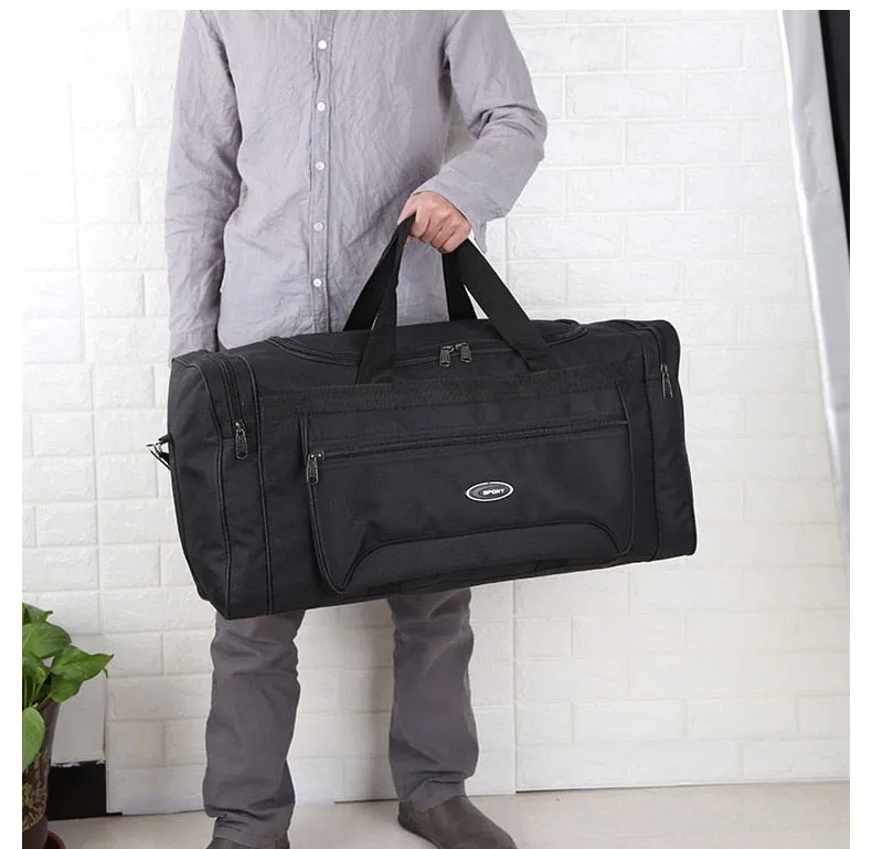 Men's Casual Waterproof Folding Luggage Travel Large Capacity Duffle Bags