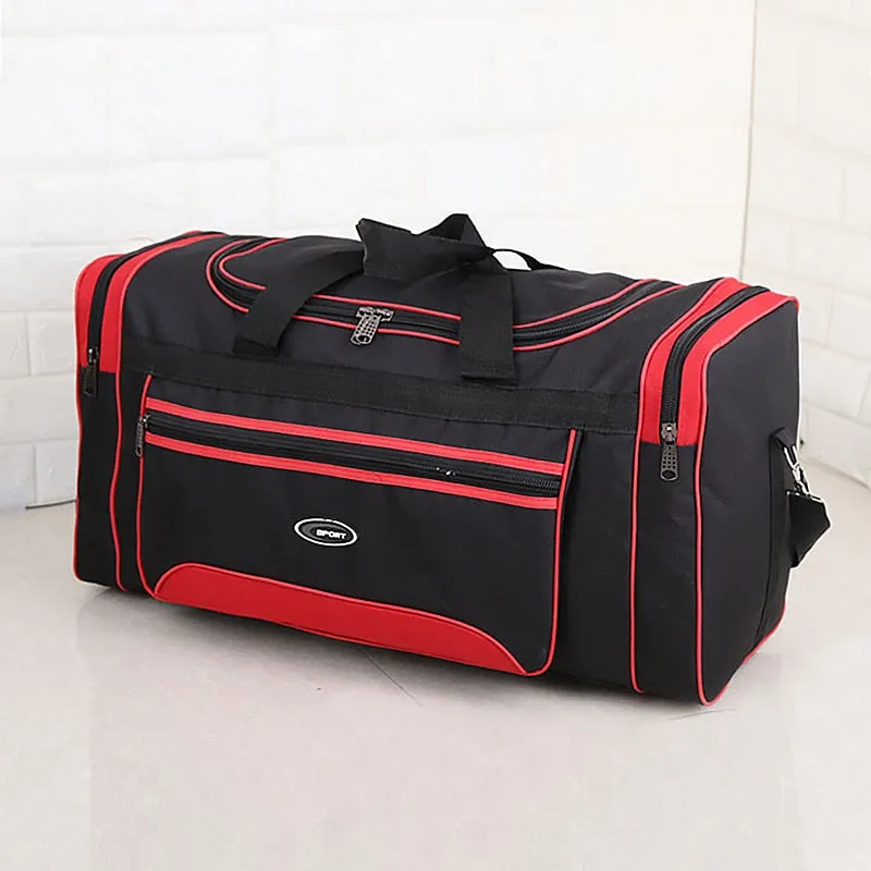 Men's Casual Waterproof Folding Luggage Travel Large Capacity Duffle Bags