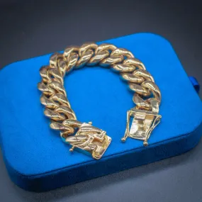 Miami Cuban Link Bracelet (18mm) in Yellow Gold