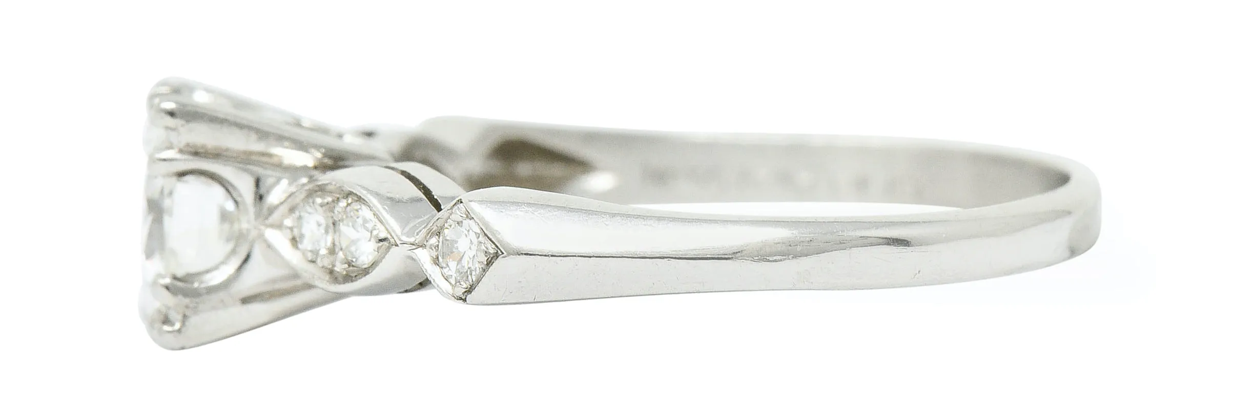 Mid-Century 0.88 CTW Diamond Platinum Engagement Ring