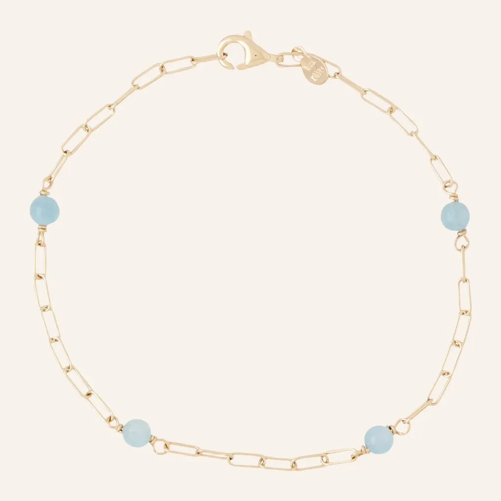 Milli Victoire 4mm Aquamarine Bracelet