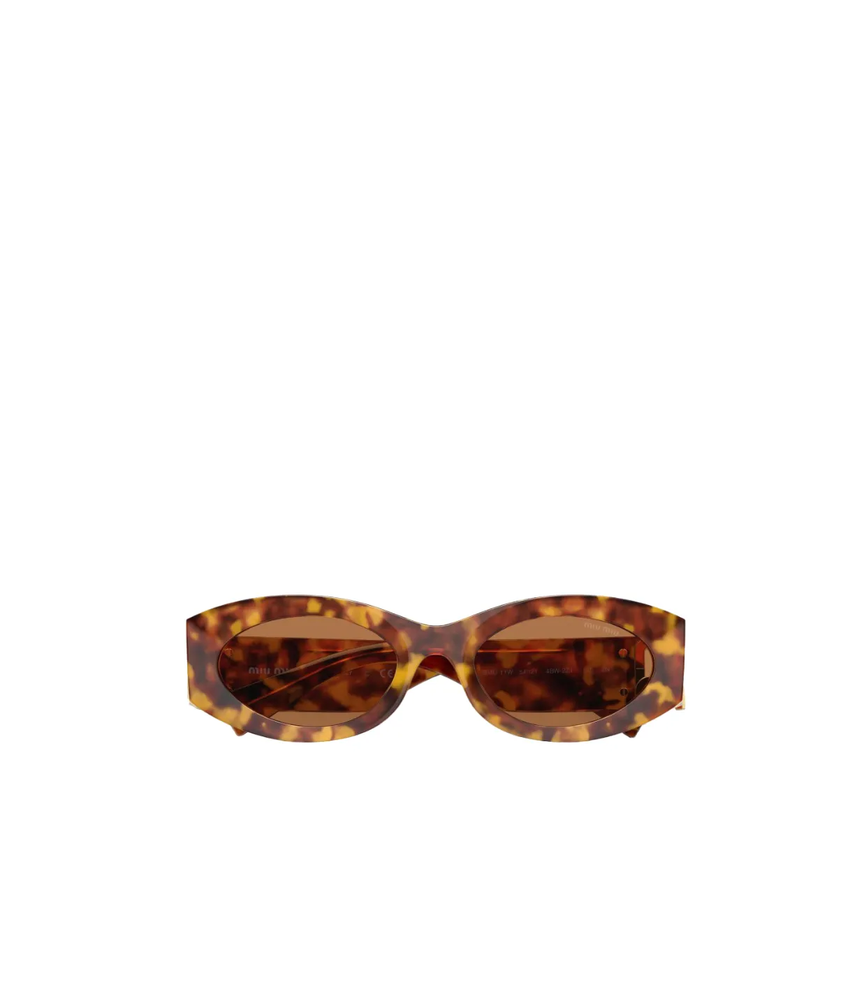 Miu Miu Oval Sunglasses in Brown Havana