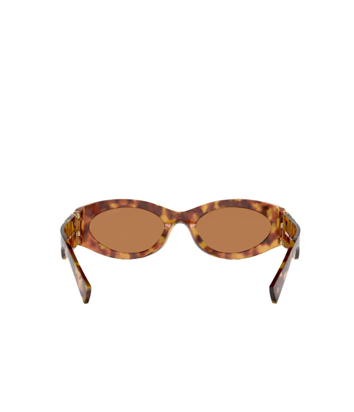 Miu Miu Oval Sunglasses in Brown Havana