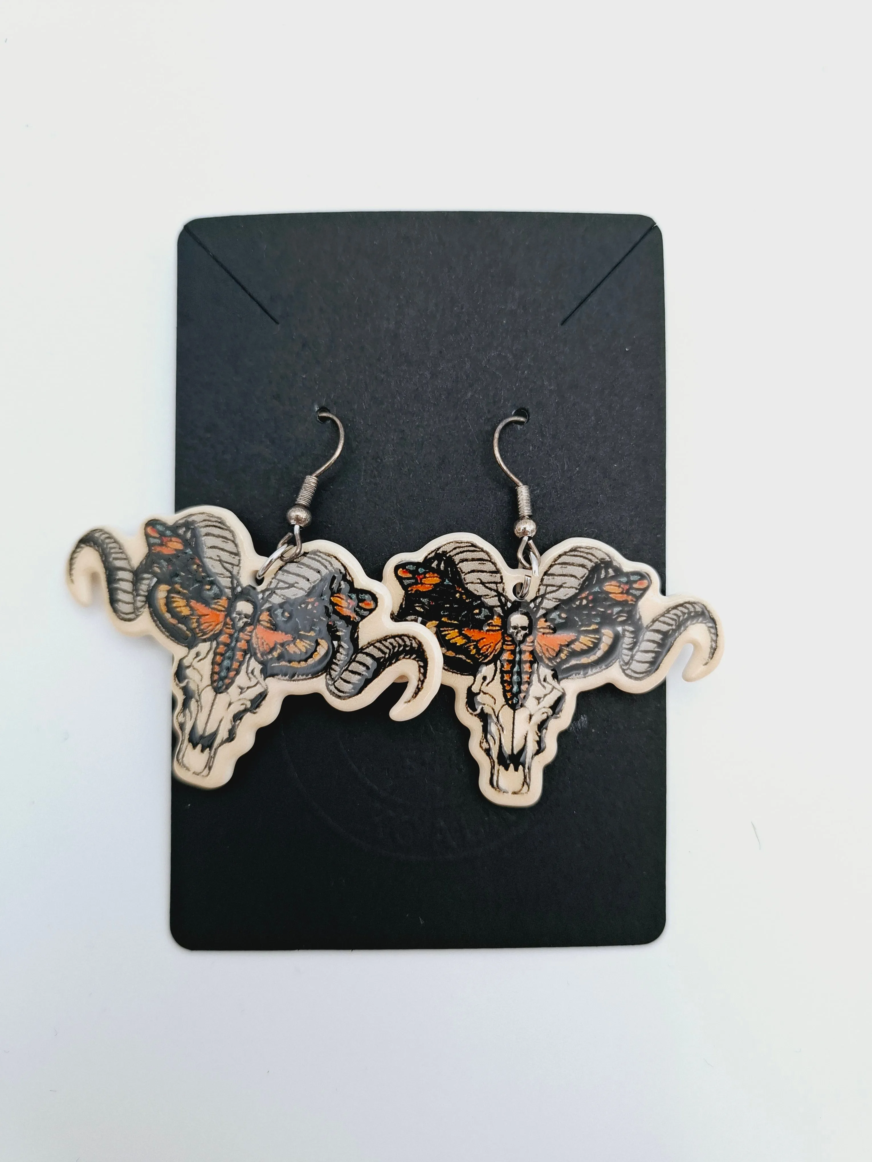 Moth/ Ram Earrings 4 Designs