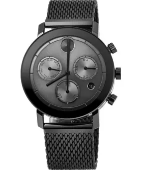 Movado Bold Evolution Black Steel Chronograph Men's Watch 3600810