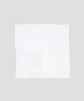 Mungai Punto Quadro Pocket Square in White