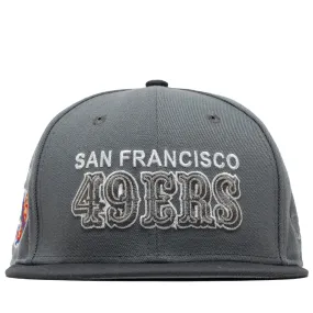 New Era x Politics San Francisco 49ers 59FIFTY Fitted Hat - Smoke Grey