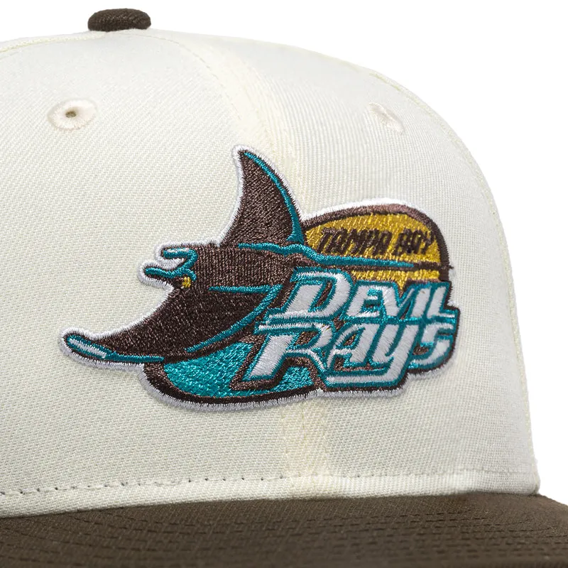 New Era x Politics Tampa Bay Devil Rays 59FIFTY Fitted Hat - Chrome/Walnut