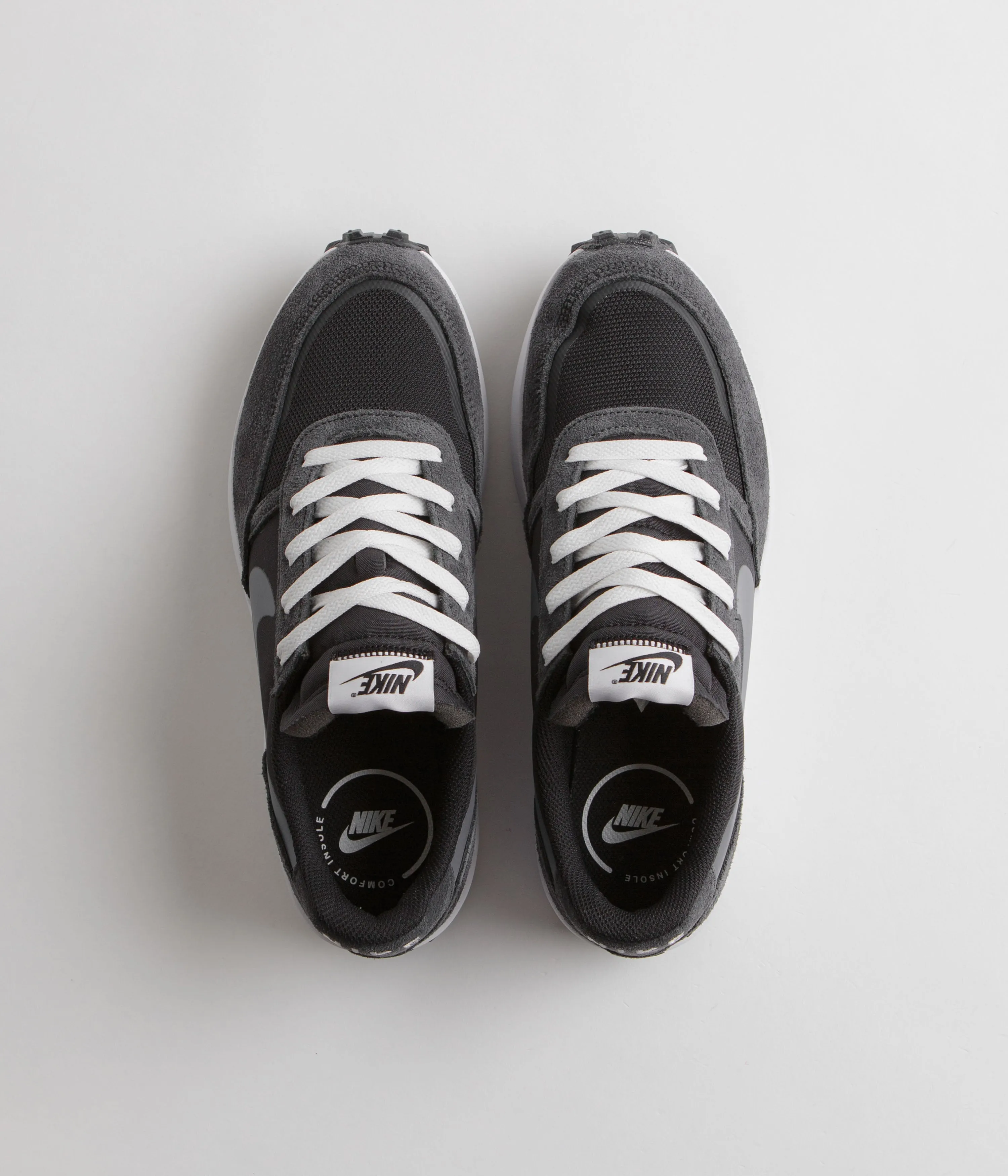 Nike Waffle Nav Shoes - Black / White - Off Noir