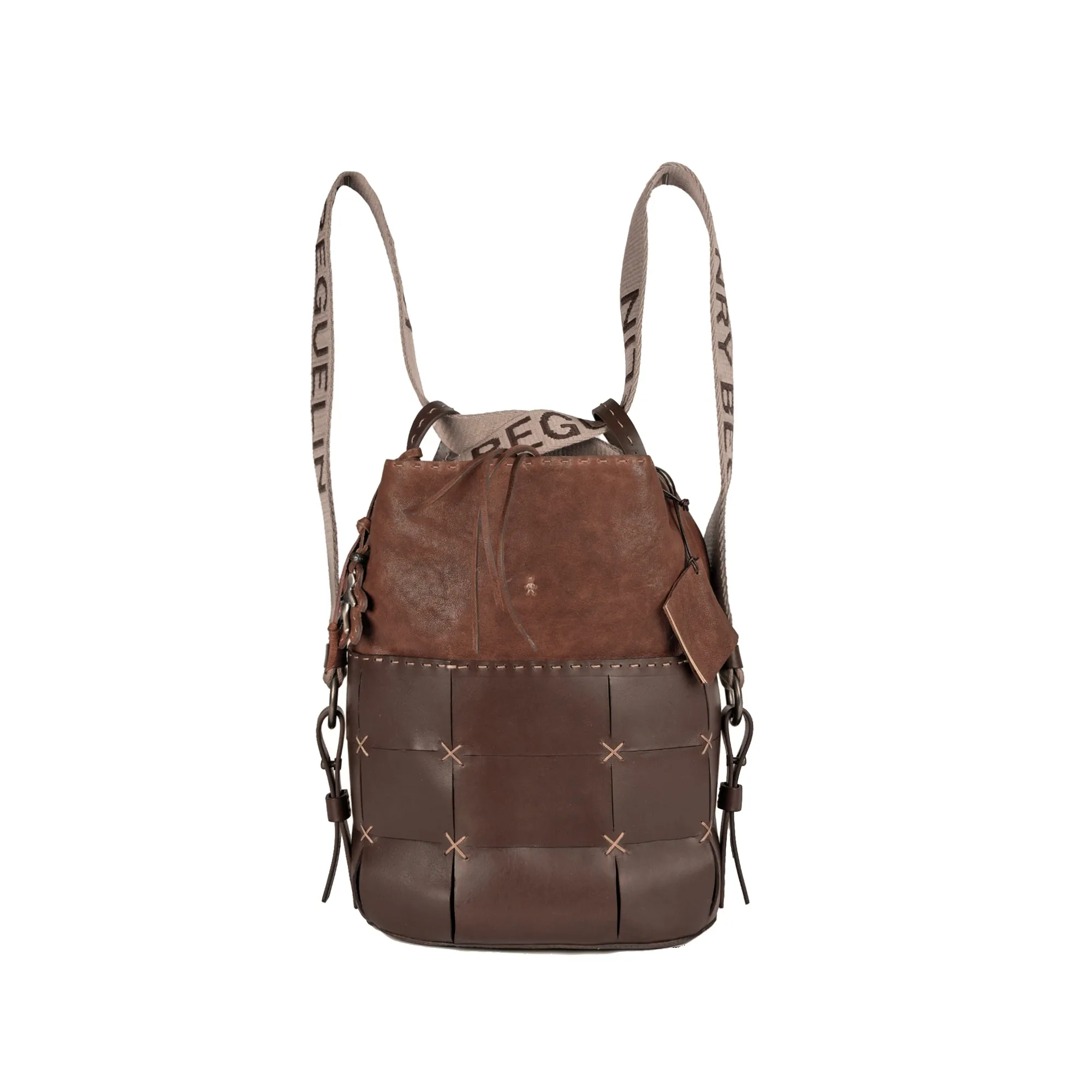 Olimpia Backpack Mosaico M Vegetal Wash Cognac